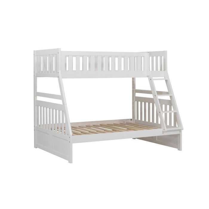 Galen White Twin/Full Bunk Bed - Ornate Home
