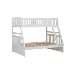 Galen White Twin/Full Bunk Bed - Ornate Home