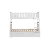 Galen White Twin/Full Bunk Bed With Storage Boxes - Ornate Home