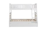 Galen White Twin/Full Bunk Bed with Twin Trundle - Ornate Home