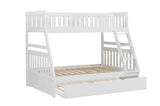 Galen White Twin/Full Bunk Bed with Twin Trundle - Ornate Home