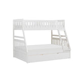 Galen White Twin/Full Bunk Bed with Twin Trundle - Ornate Home