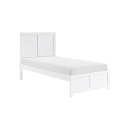 Galen White Twin Platform Bed - Ornate Home