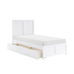 Galen White Twin Platform Bed - Ornate Home