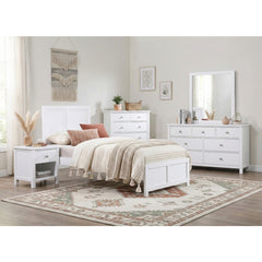 Galen White Twin Platform Bed - Ornate Home
