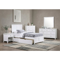 Galen White Twin Platform Bed - Ornate Home
