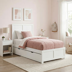 Galen White Twin Platform Bed - Ornate Home