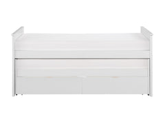 Galen White Twin/Twin Bed with Storage Boxes - Ornate Home