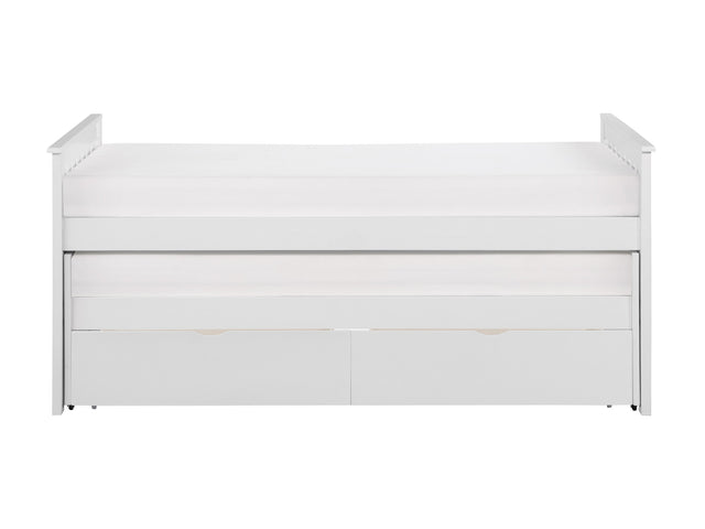 Galen White Twin/Twin Bed with Storage Boxes - Ornate Home