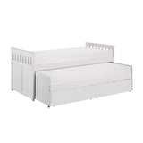 Galen White Twin/Twin Bed with Storage Boxes - Ornate Home