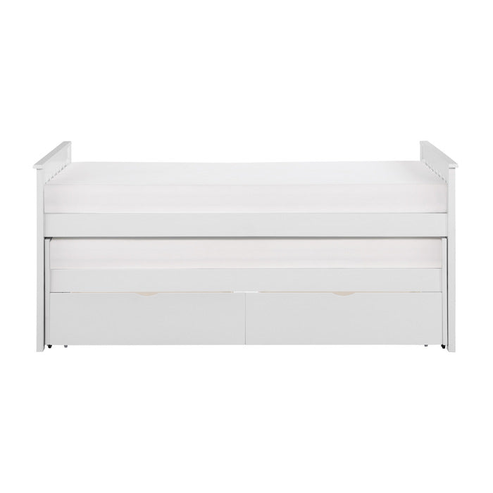 Galen White Twin/Twin Bed with Storage Boxes - Ornate Home