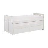Galen White Twin/Twin Bed with Storage Boxes - Ornate Home