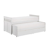 Galen White Twin/Twin Bed with Storage Boxes - Ornate Home