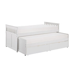 Galen White Twin/Twin Bed with Storage Boxes - Ornate Home