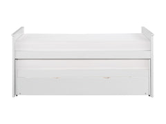 Galen White Twin/Twin Bed with Twin Trundle - Ornate Home