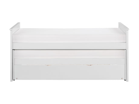 Galen White Twin/Twin Bed with Twin Trundle - Ornate Home