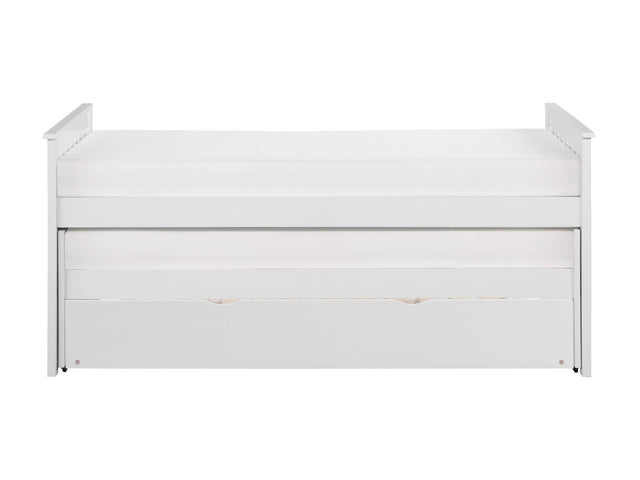 Galen White Twin/Twin Bed with Twin Trundle - Ornate Home