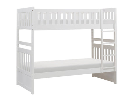 Galen White Twin/Twin Bunk Bed - Ornate Home