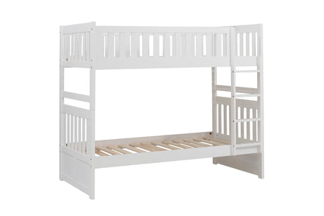 Galen White Twin/Twin Bunk Bed - Ornate Home