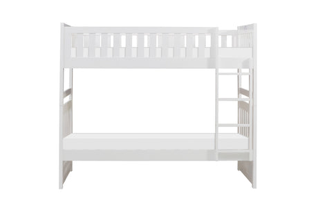 Galen White Twin/Twin Bunk Bed - Ornate Home
