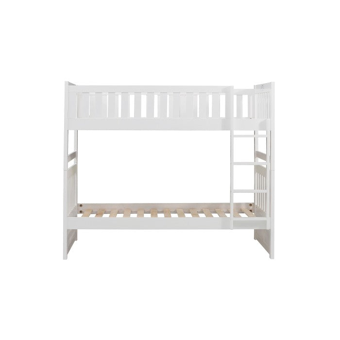 Galen White Twin/Twin Bunk Bed - Ornate Home