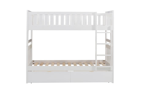 Galen White Twin/Twin Bunk Bed - Ornate Home