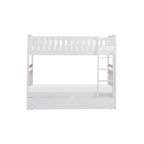 Galen White Twin/Twin Bunk Bed - Ornate Home