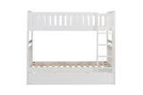 Galen White Twin/Twin Bunk Bed with Twin Trundle - Ornate Home