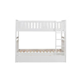 Galen White Twin/Twin Bunk Bed with Twin Trundle - Ornate Home