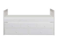 Galen White Twin/Twin Trundle Bed - Ornate Home