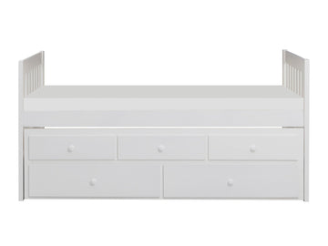 Galen White Twin/Twin Trundle Bed - Ornate Home
