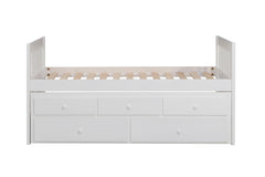 Galen White Twin/Twin Trundle Bed - Ornate Home