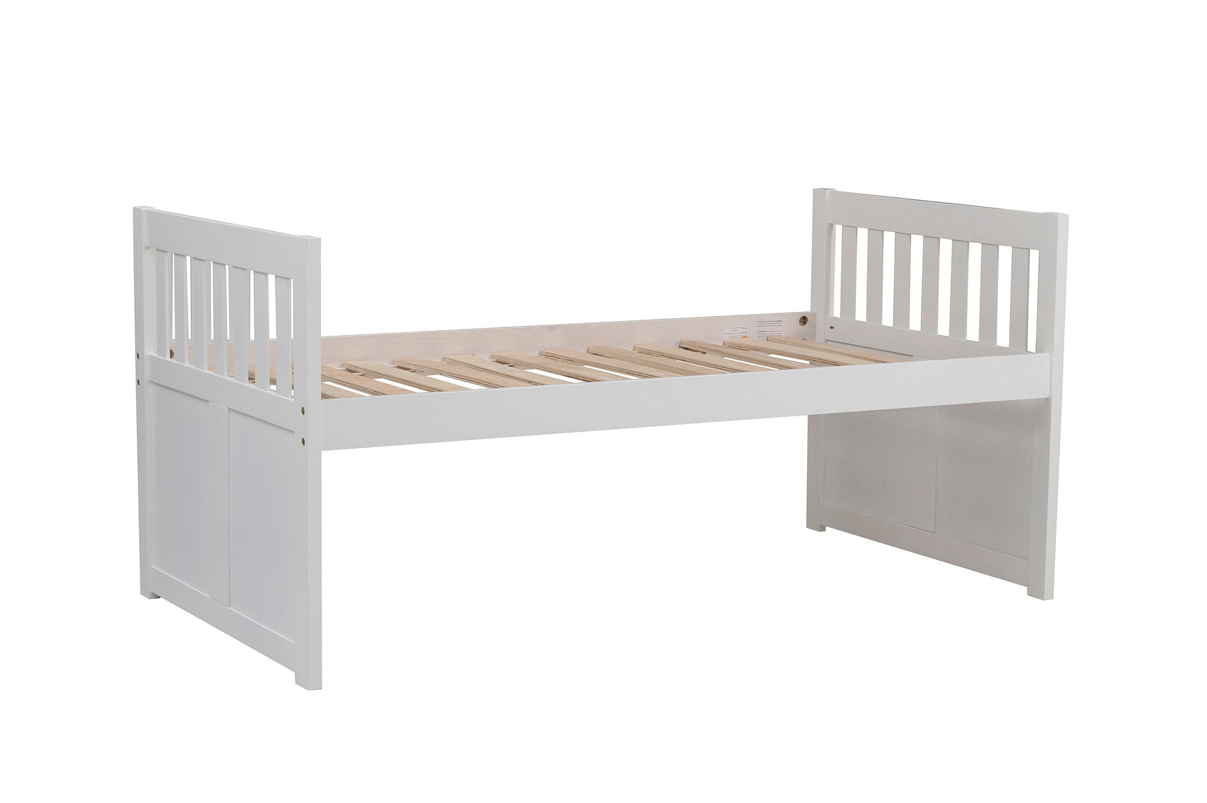 Galen White Twin/Twin Trundle Bed - Ornate Home