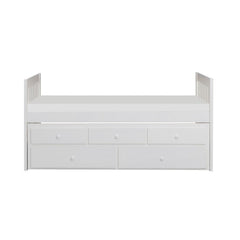 Galen White Twin/Twin Trundle Bed - Ornate Home
