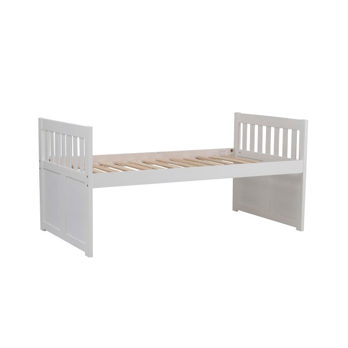 Galen White Twin/Twin Trundle Bed - Ornate Home
