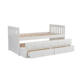 Galen White Twin/Twin Trundle Bed - Ornate Home