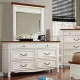Galesburg White/Oak Mirror - Ornate Home