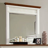 Galesburg White/Oak Mirror - Ornate Home