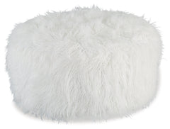 Galice White Oversized Accent Ottoman - Ornate Home