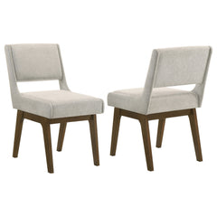 Galindo Light Grey Upholstered Dining Side Chair (Set Of 2) - Ornate Home