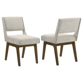 Galindo Light Grey Upholstered Dining Side Chair (Set Of 2) - Ornate Home