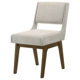 Galindo Light Grey Upholstered Dining Side Chair (Set Of 2) - Ornate Home