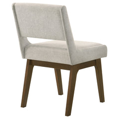 Galindo Light Grey Upholstered Dining Side Chair (Set Of 2) - Ornate Home