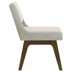 Galindo Light Grey Upholstered Dining Side Chair (Set Of 2) - Ornate Home