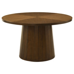 Galindo Nutmeg And Walnut 5-Piece 52-inch Round Dining Set - Ornate Home