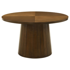 Galindo Nutmeg And Walnut 5-Piece 52-inch Round Dining Set - Ornate Home