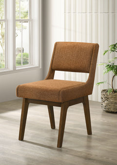 Galindo Nutmeg / Walnut Upholstered Dining Side Chair (Set Of 2) - Ornate Home