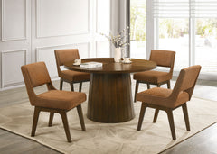 Galindo Nutmeg / Walnut Upholstered Dining Side Chair (Set Of 2) - Ornate Home