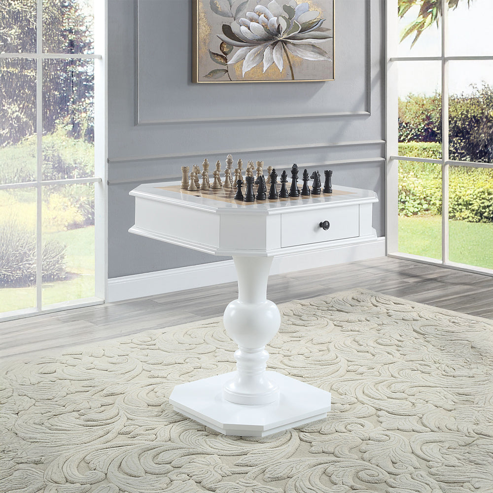 Galini White Gaming Table - Ornate Home
