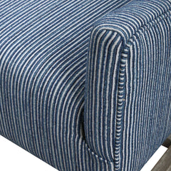 Galiot Blue/White Wingback Accent Chair - Ornate Home